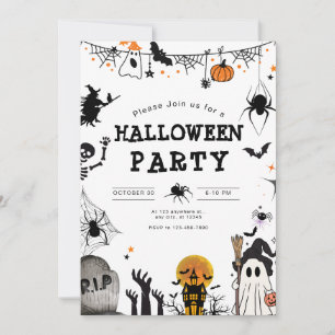 Invitación a la fiesta de Halloween, Fiesta noctur