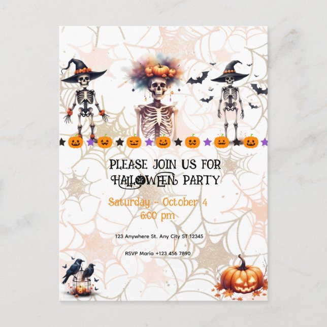 Invitación a la fiesta de Halloween - Fiesta Spook (Anverso)