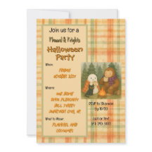 Invitación a la fiesta de Halloween Flannel & Frig