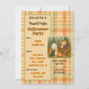 Invitación a la fiesta de Halloween Flannel & Frig