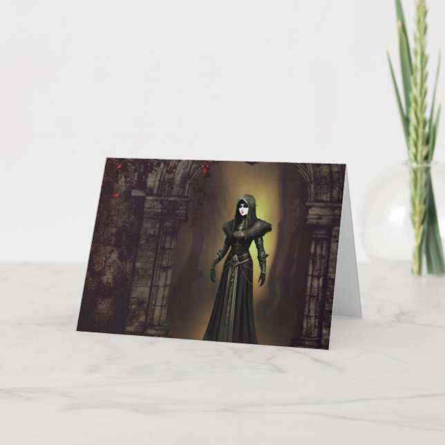 Invitación a la Fiesta de Halloween Gótica. Tarjet (Anverso)