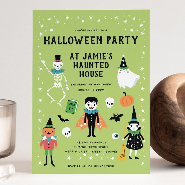 Invitación a la fiesta de Halloween House (Subido por el creador)