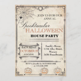 Invitación a la fiesta de Halloween House
