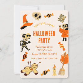 Invitación a la fiesta de Halloween infantil espel