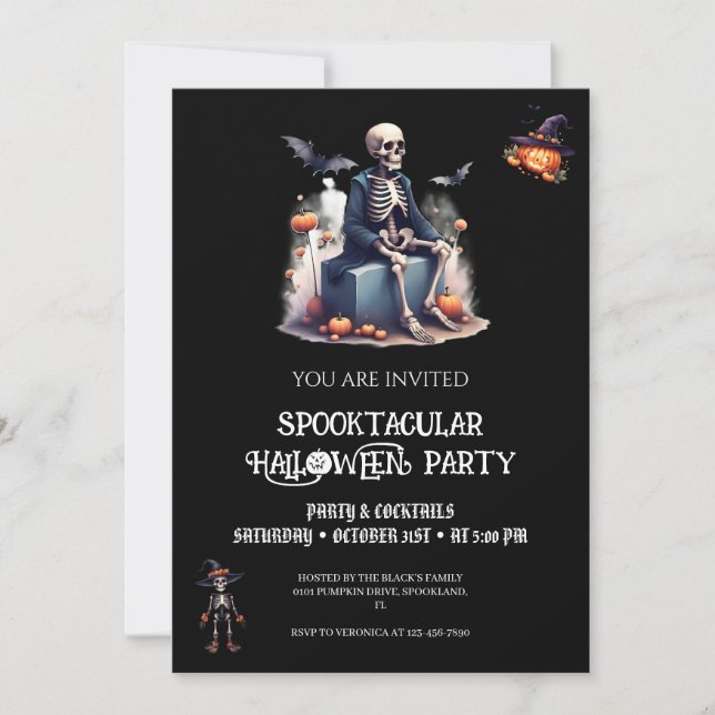 Invitación a la Fiesta de Halloween, Invitación Mo (Anverso)