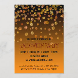 Invitación a la fiesta de Halloween jack o' lanter