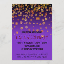 Invitación a la fiesta de Halloween jack o' lanter