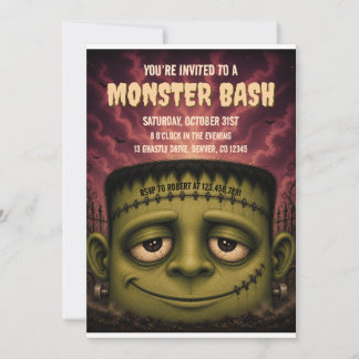 Invitación a la Fiesta de Halloween Monster Bash