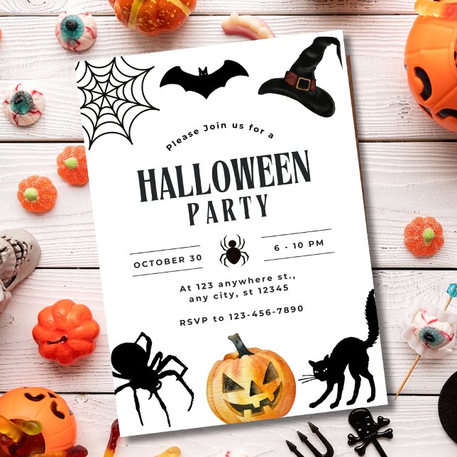 Invitación a la fiesta de Halloween, noche de fant (Subido por el creador)