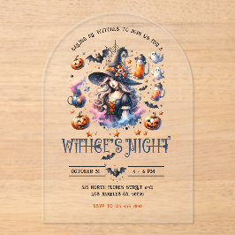 Invitación a la fiesta de Halloween nocturno de la