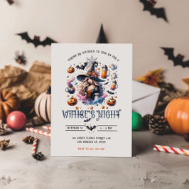 Invitación a la fiesta de Halloween nocturno de la