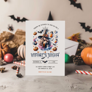 Invitación a la fiesta de Halloween nocturno de la