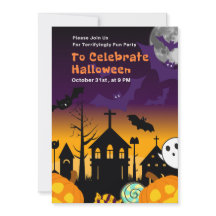 Invitación a la fiesta de Halloween o Hal divertid