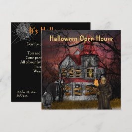 Invitación a la fiesta de Halloween Open House