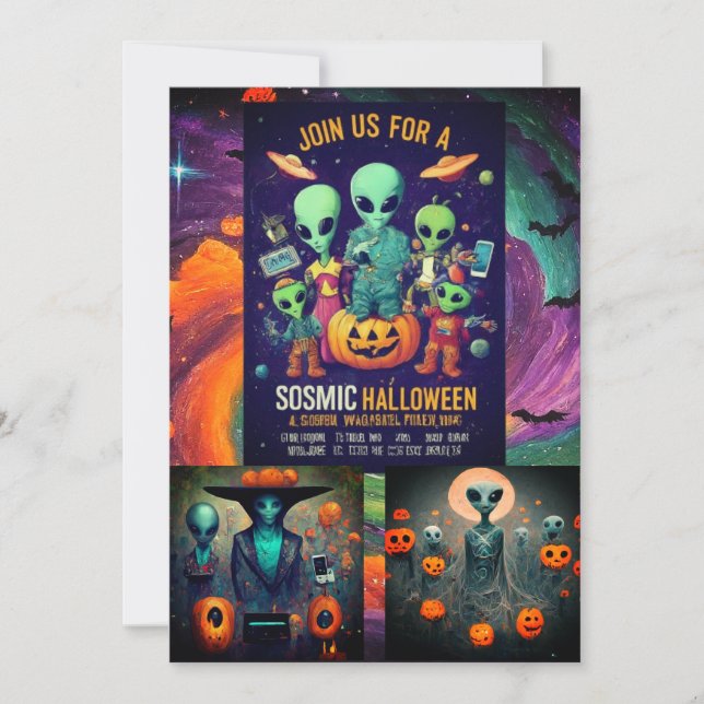 Invitación a la fiesta de Halloween para adultos (Anverso)