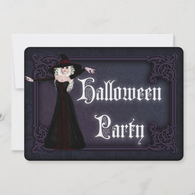 Invitación a la fiesta de Halloween para adultos d (Anverso)