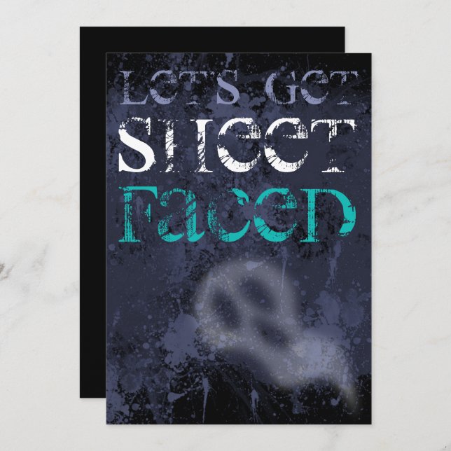 Invitación a la fiesta de Halloween para beber a a (Anverso / Reverso)