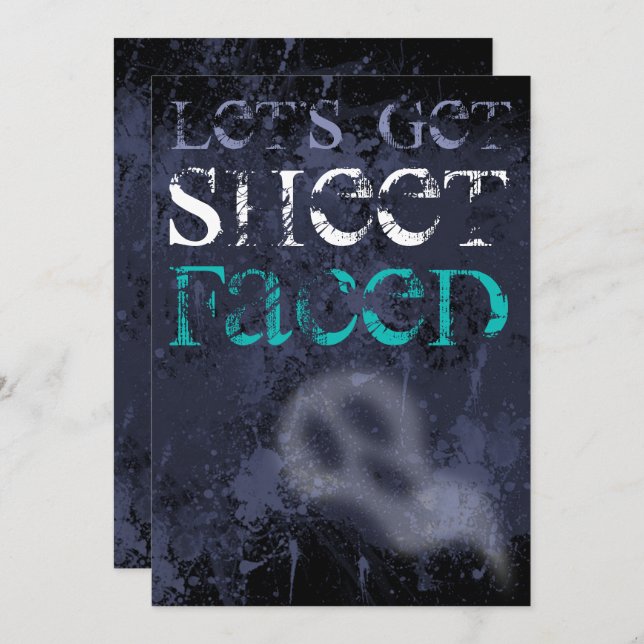 Invitación a la fiesta de Halloween para beber a a (Anverso / Reverso)