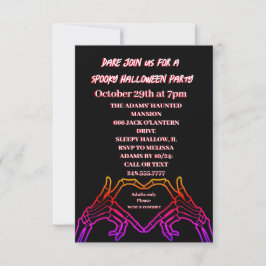 Invitación a la fiesta de halloween para el corazó