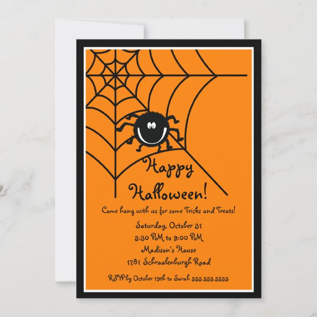 Invitación a la fiesta de Halloween para el mejor  (Anverso)