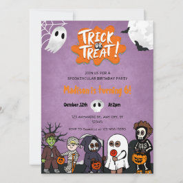 Invitación a la fiesta de Halloween para los niños