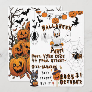 Invitación a la fiesta de Halloween para niños