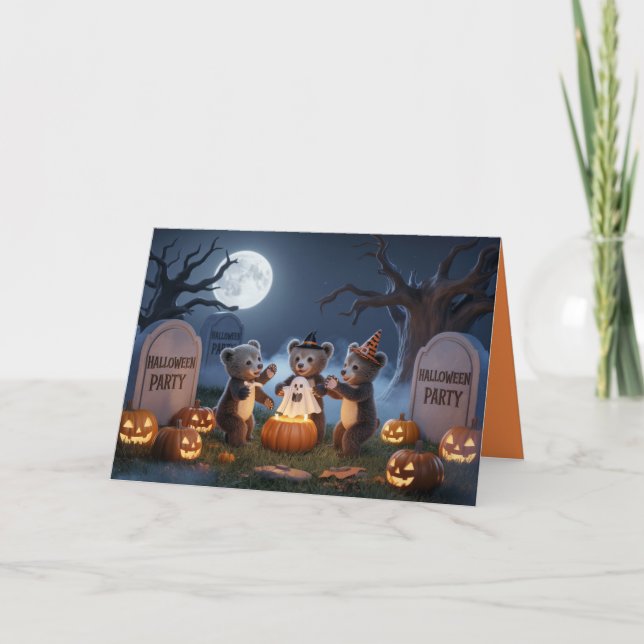 Invitación a la fiesta de Halloween para niños (Anverso)