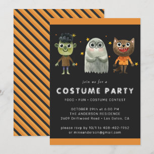 Invitación a la fiesta de Halloween para niños