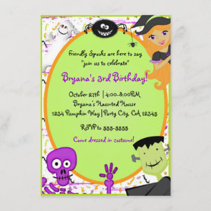 Invitación a la fiesta de Halloween para niños de