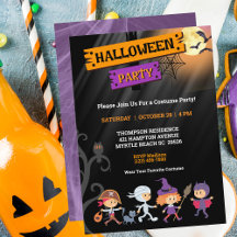 Invitación a la fiesta de Halloween para niños dis