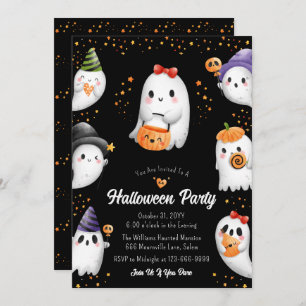 Invitación a la fiesta de Halloween para niños peq
