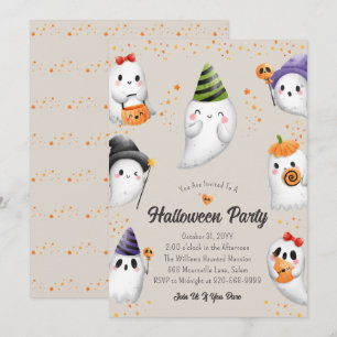 Invitación a la fiesta de Halloween para niños peq