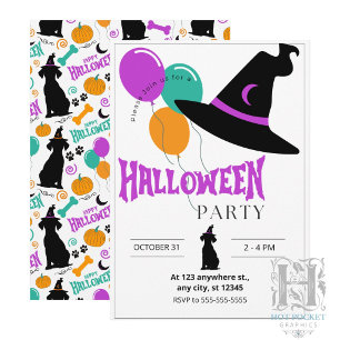 Invitación a la Fiesta de Halloween para Perros