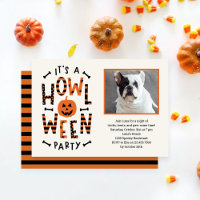 Invitación a la fiesta de halloween para perros Ho