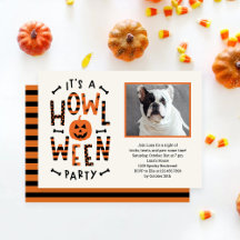 Invitación a la fiesta de halloween para perros Ho