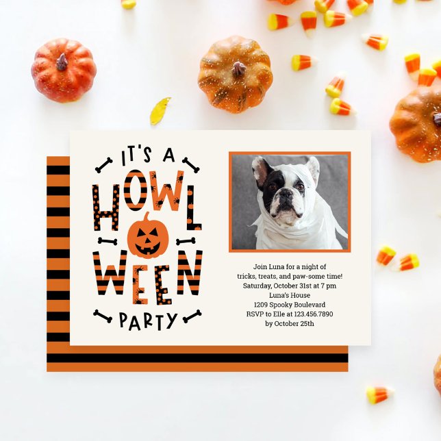 Invitación a la fiesta de halloween para perros Ho (Subido por el creador)