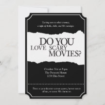 Invitación a la fiesta de Halloween, película de t