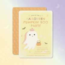 Invitación a la Fiesta de Halloween Pumpkin Boo