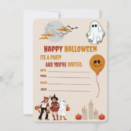 Invitación a la fiesta de Halloween retro