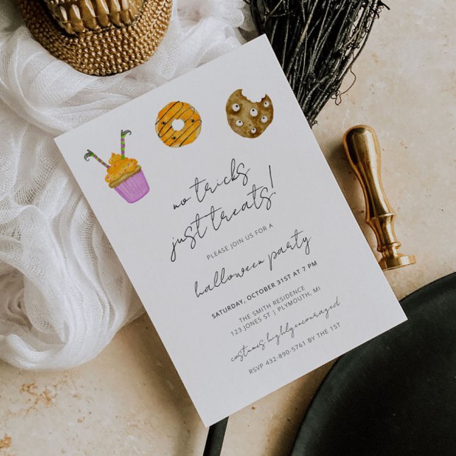 Invitación a la Fiesta de Halloween "Sin Trucos So (Subido por el creador)