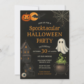 Invitación a la fiesta de Halloween Spooktacular d