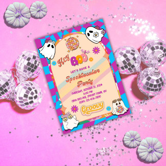 Invitación a la fiesta de Halloween Spooky Groovy