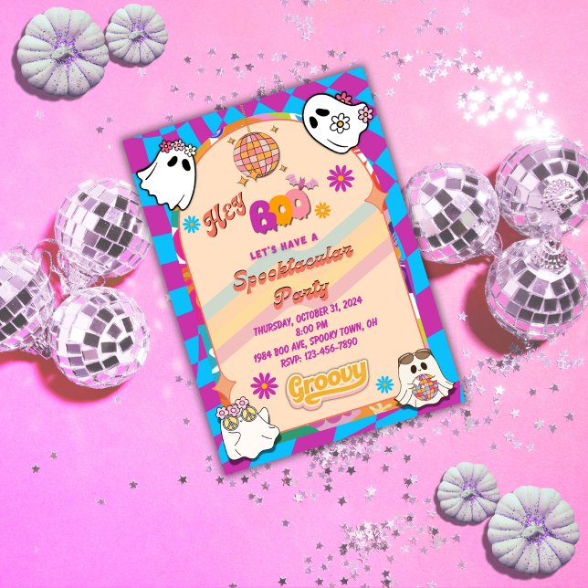 Invitación a la fiesta de Halloween Spooky Groovy (Subido por el creador)