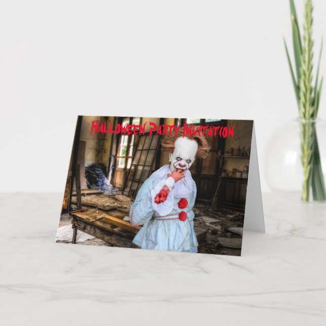 Invitación a la fiesta de Halloween. Tarjeta (Anverso)