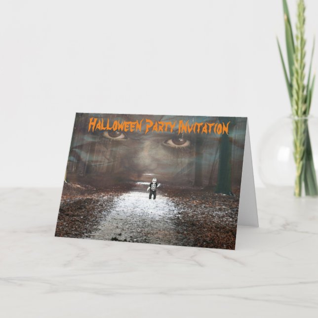 Invitación a la Fiesta de Halloween. Tarjeta (Anverso)