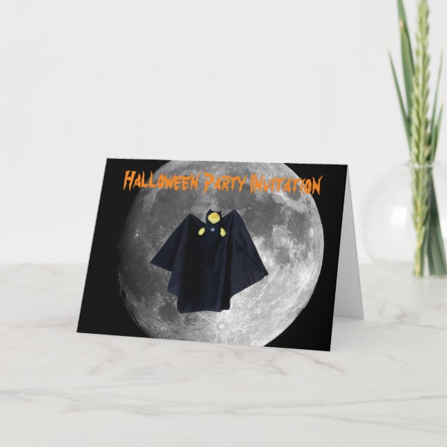 Invitación a la Fiesta de Halloween. Tarjeta (Anverso)