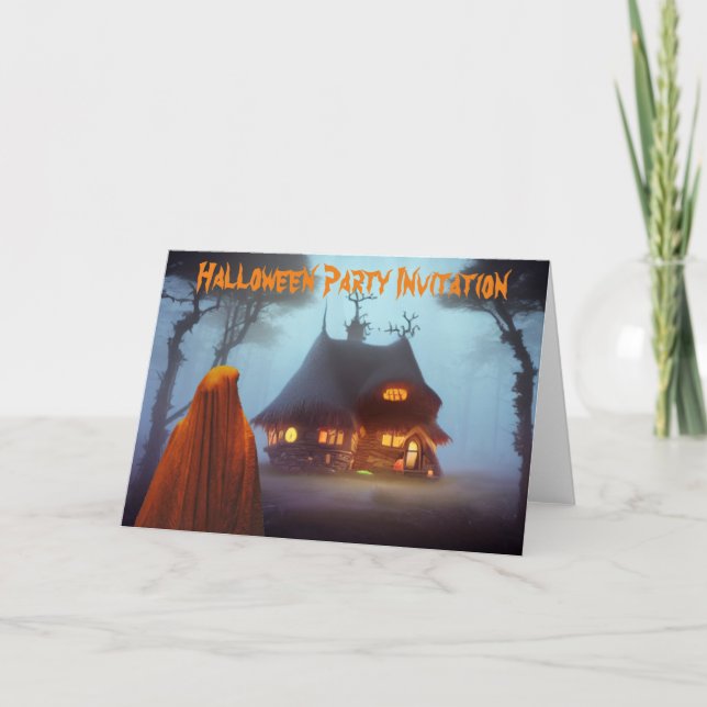 Invitación a la fiesta de Halloween. Tarjeta (Anverso)