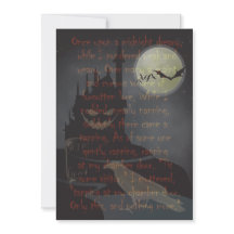 Invitación a la fiesta de Halloween "The Raven"