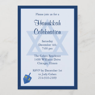 Invitación a la fiesta de Hanukkah
