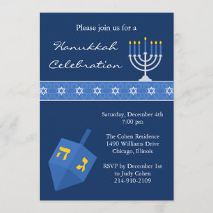 Invitación a la fiesta de Hanukkah